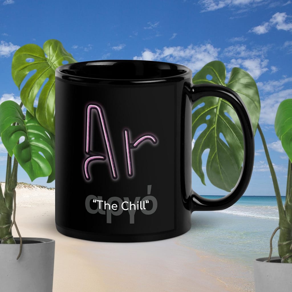 Argon: The Chill | Black Glossy Mug